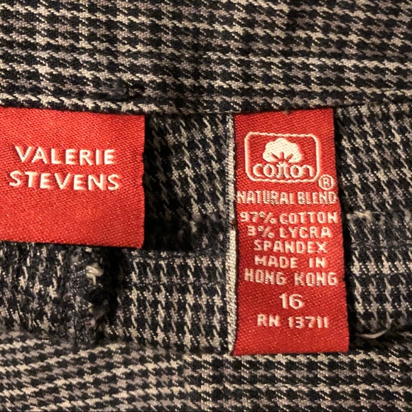 Valerie Stevens Houndstooth Skirt Sz 16 - Picture 8 of 8
